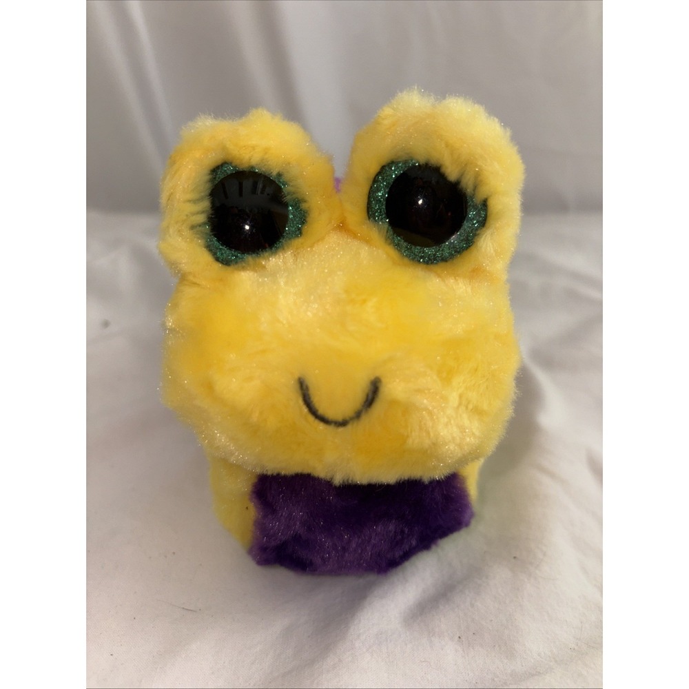 Aurora Yoo Hoo & Friends Yellow & Purple Glitter Snail 5" Tall Plush Retired
